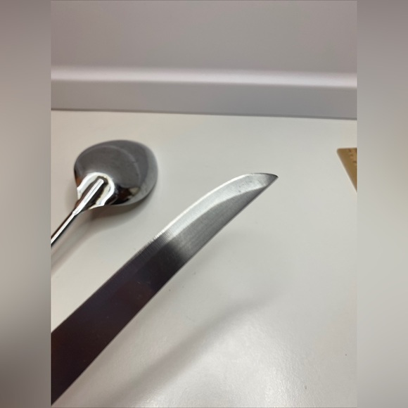 Vintage Ekco Knife 8” Blade Slicer And Two Servings Spoon - Picture 11 of 16